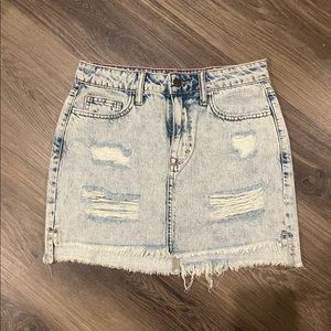 Denim mini skirt